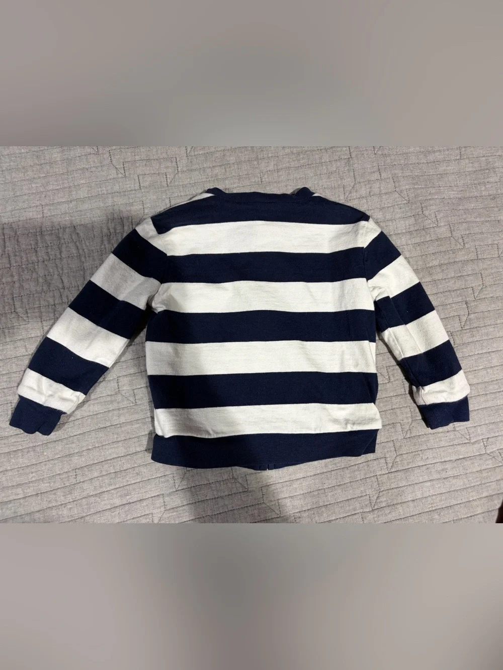 Ralph Lauren Kids Navy & White Striped Zip-Up Hoodie